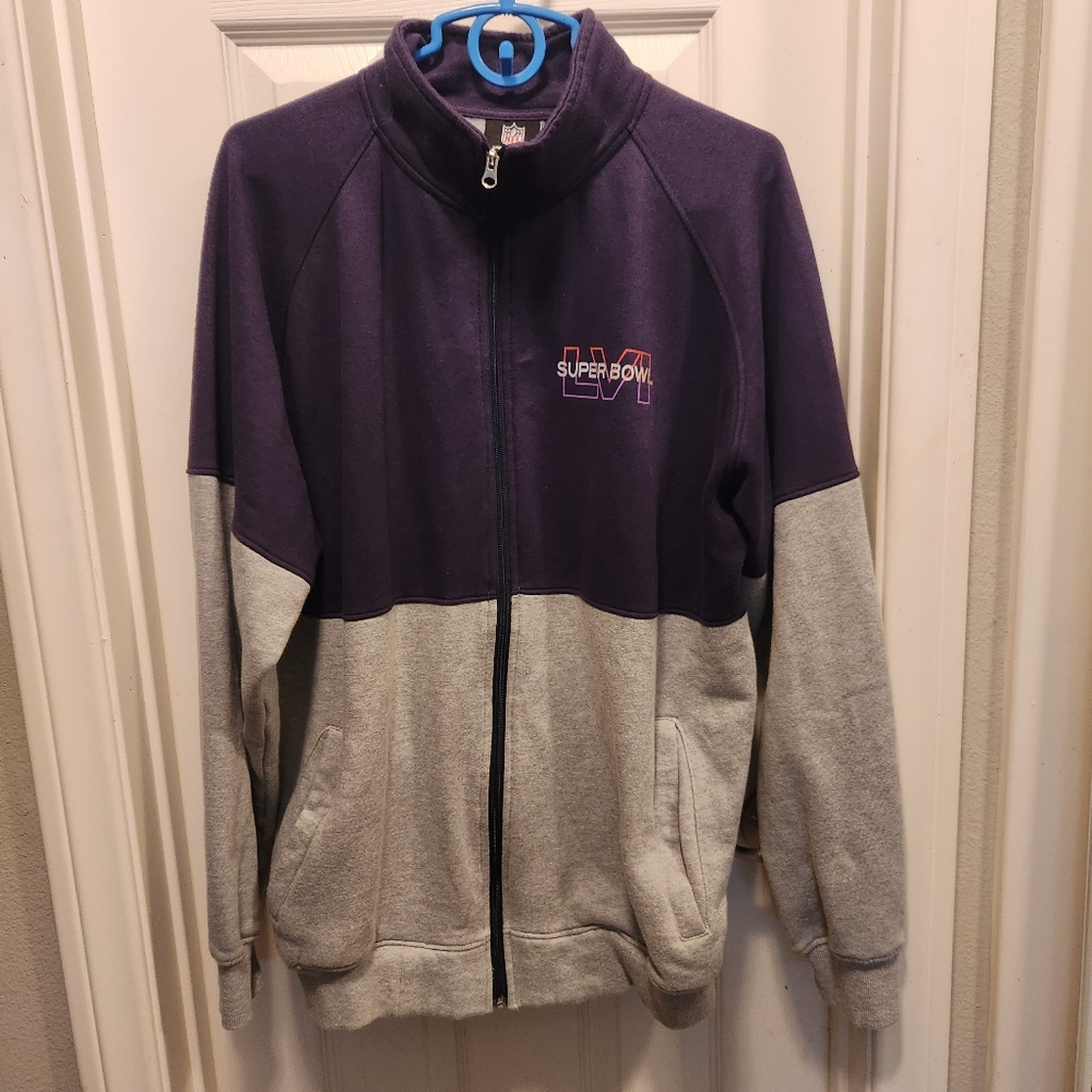 NFL 2022 los angeles superbowl zip up jacket size LT
